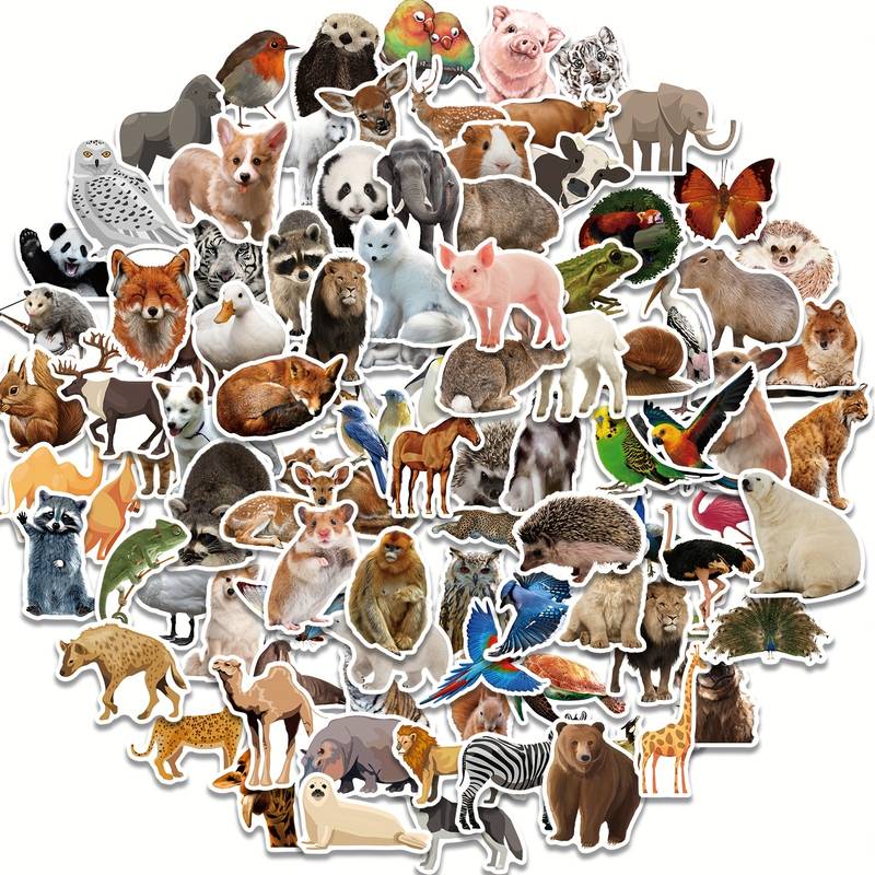 Zoo Animals Stickers Vinyl Waterproof Cute Animal Stickers - Temu